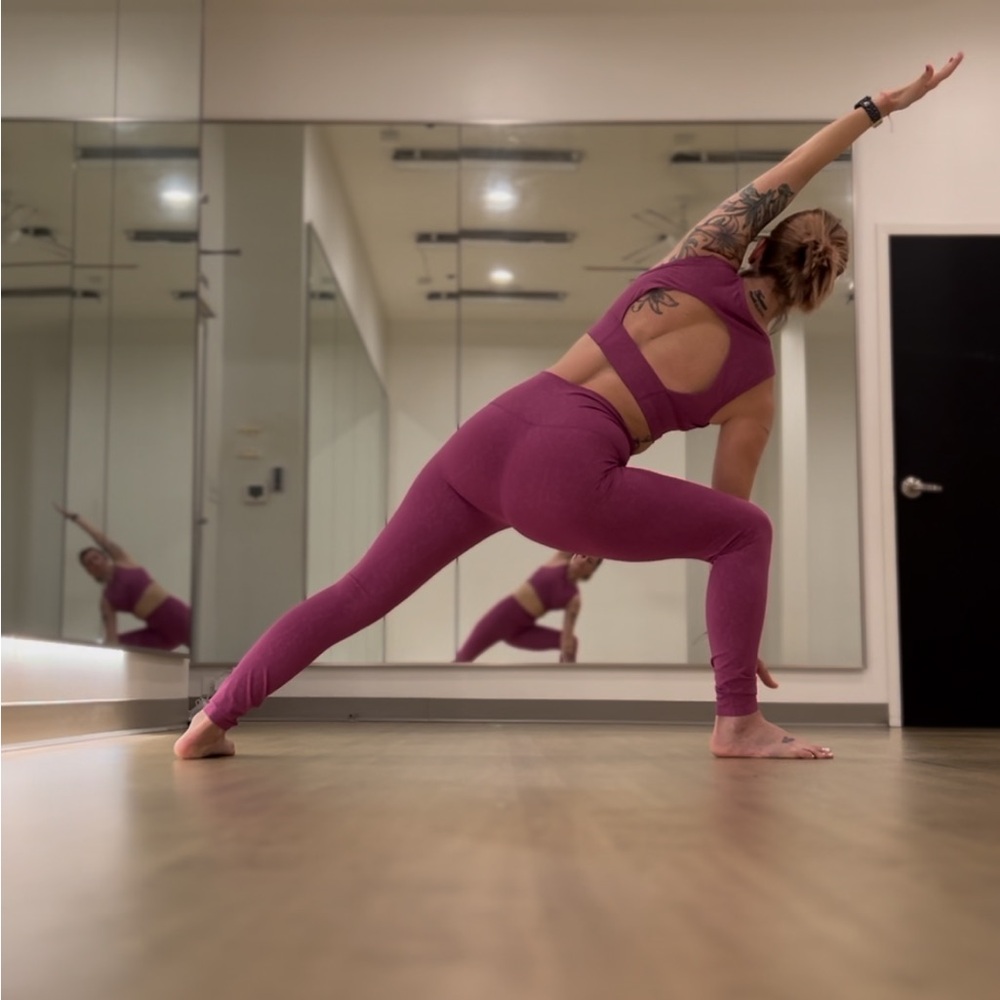 Tavi violet floral leggings